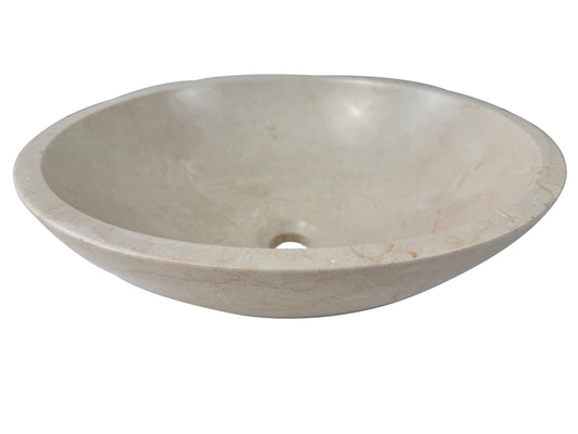 Marble Muse Crema Marfil Polish Surface Round Shape Wash Basin
