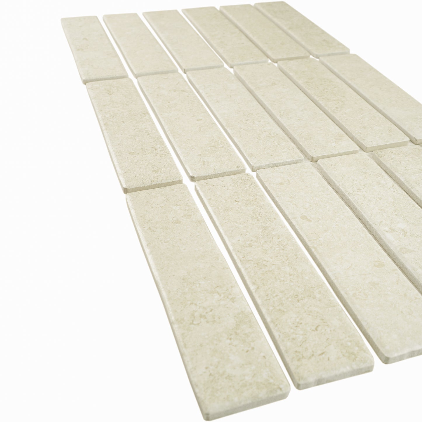 Limestone Legacy Series Chiffon White Matte Porcelain Artisanal Tile