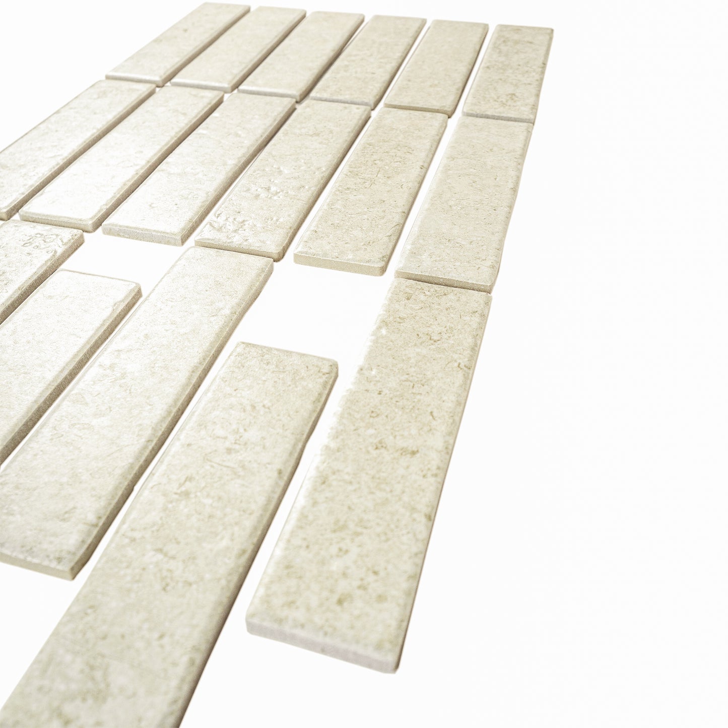 Limestone Legacy Series Chiffon White Matte Porcelain Artisanal Tile