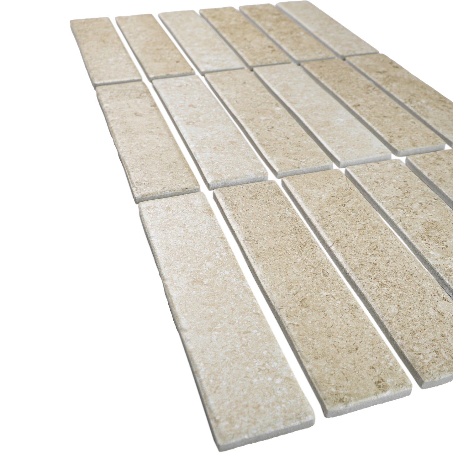 Limestone Legacy Series Light Beige Matte Porcelain Artisanal Tile