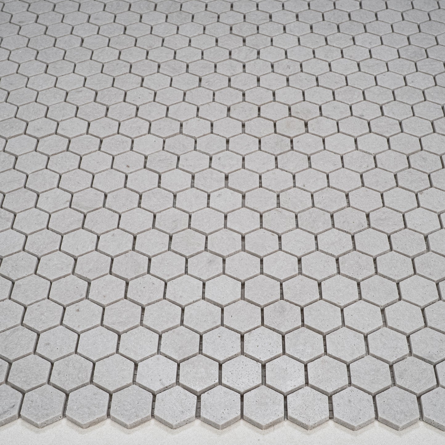 White Travertine Series Kwong Sal White Travertine Honed Hexagon Marble Mosaic