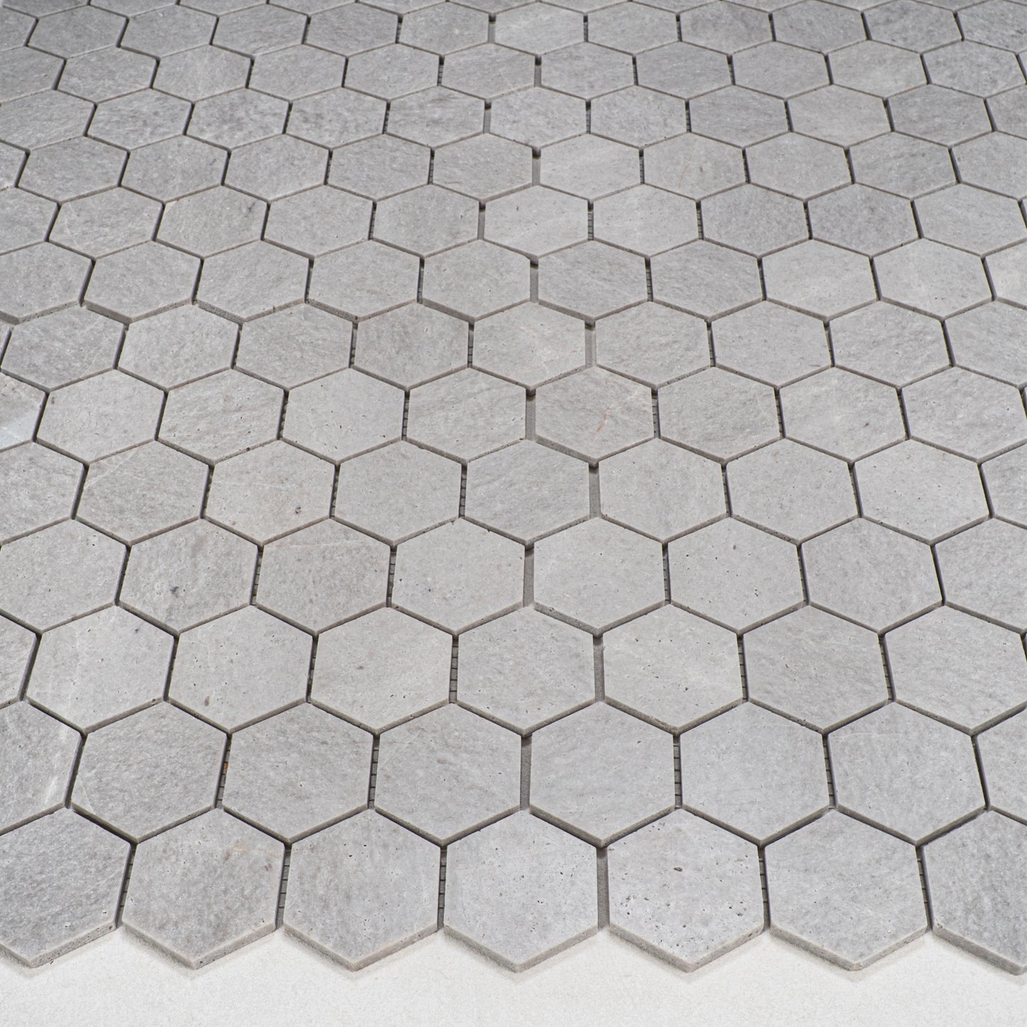 White Travertine Series Kwong Sal White Travertine Honed Hexagon Marble Mosaic