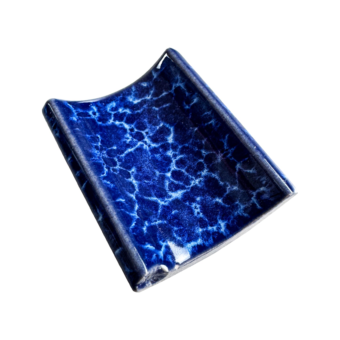 Luminous Corners Series Blue Internal Corner Crystalline Glazed Porcelain