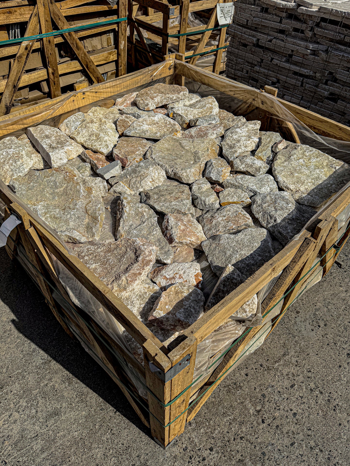 Opulent Flagstone Series french beige & ivory white & lava grey quartz flag stone