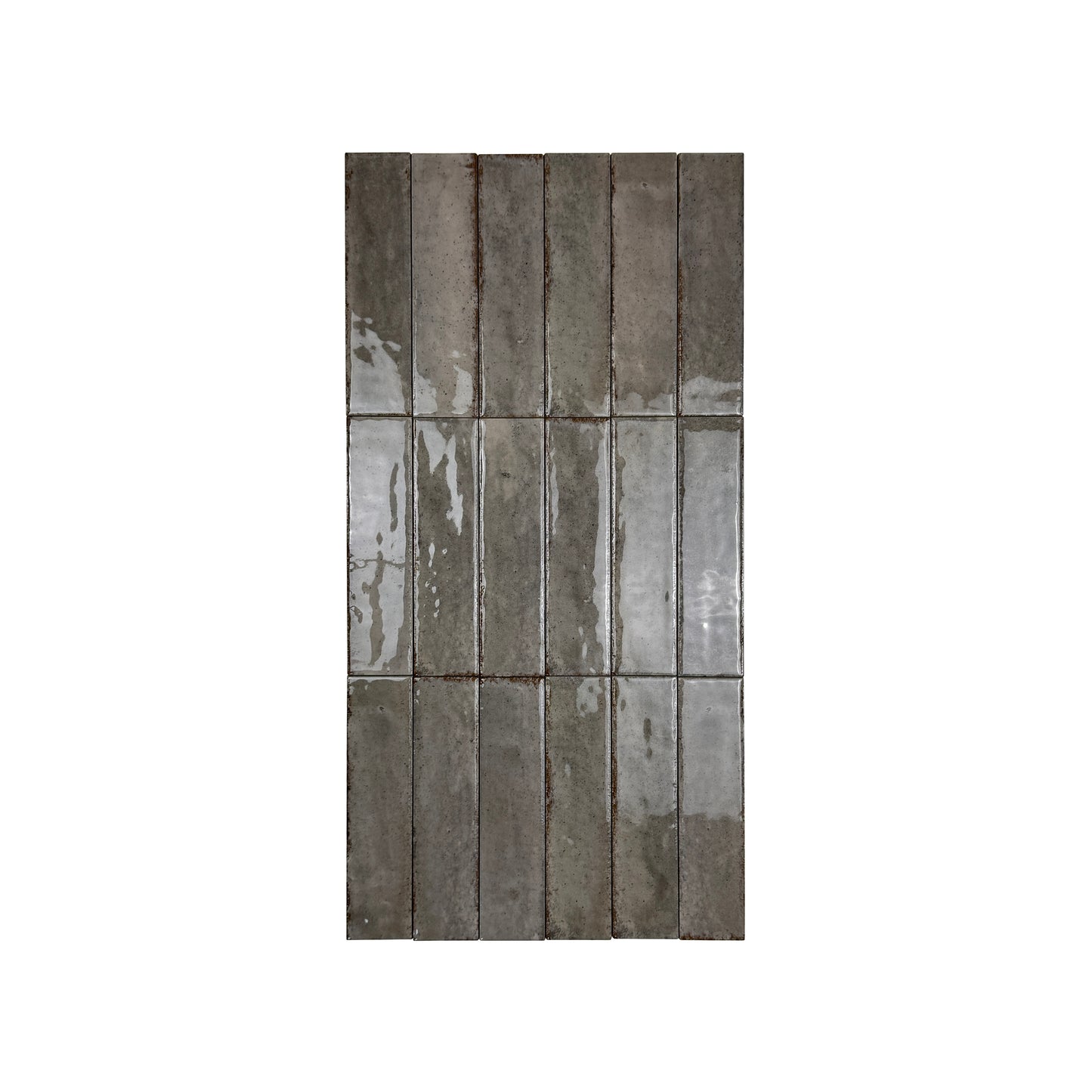 Himalayan Serenity Series Shadow Grey Glossy Porcelain Artisanal Tile