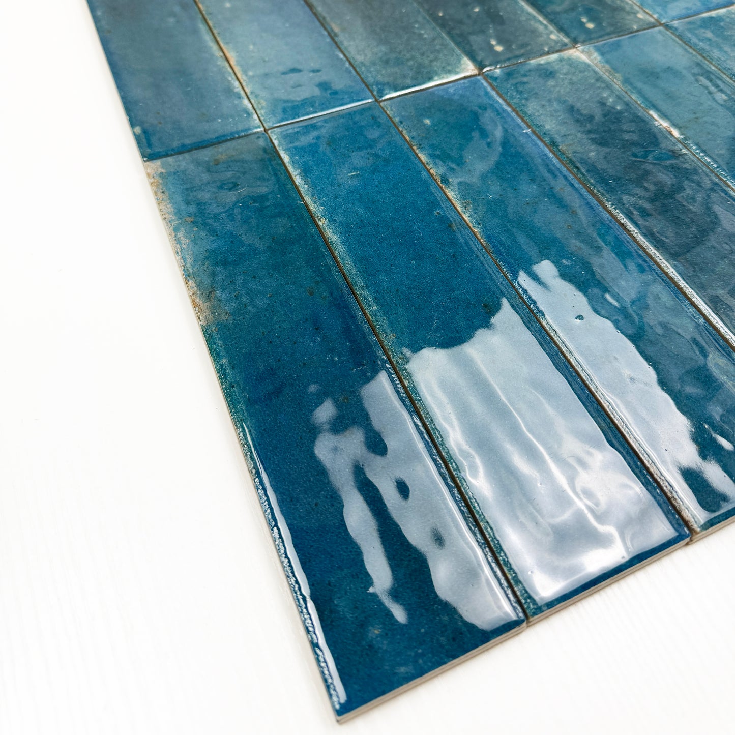 Himalayan Serenity Series Sapphire Blue Glossy Porcelain Artisanal Tile