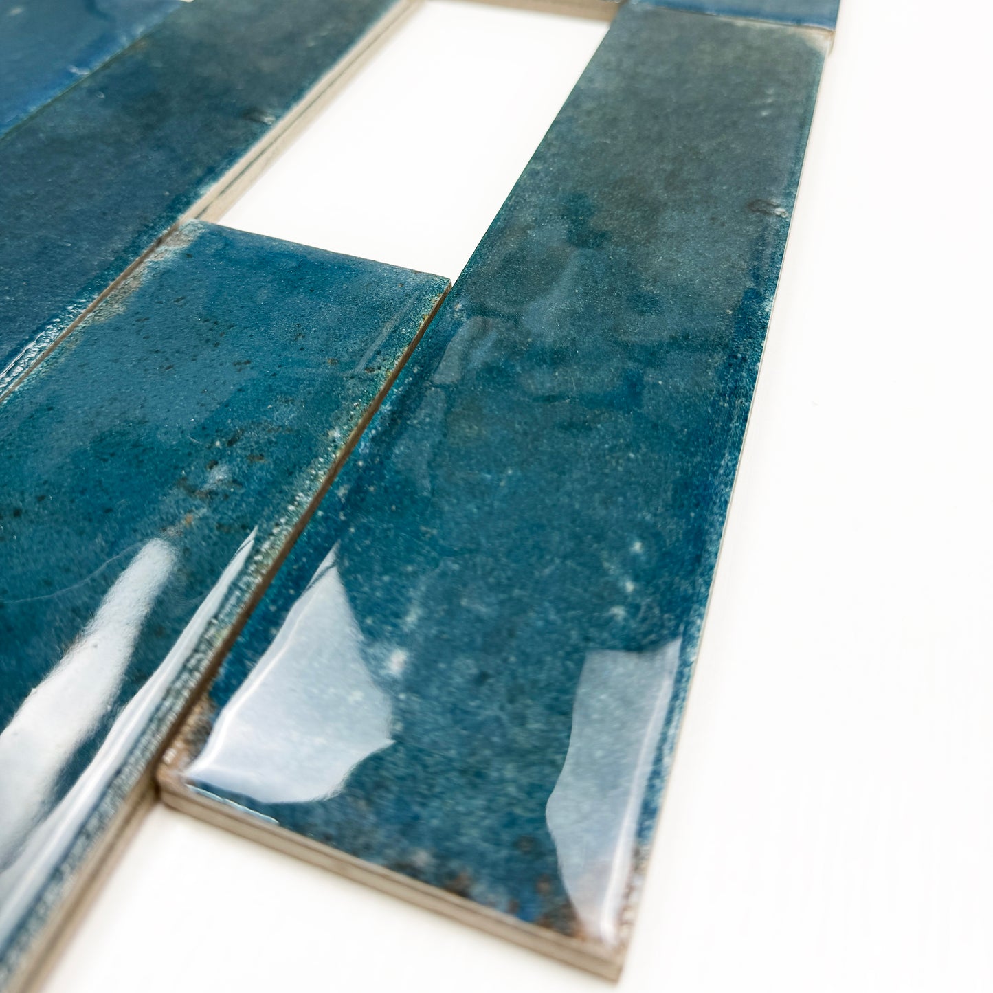 Himalayan Serenity Series Sapphire Blue Glossy Porcelain Artisanal Tile