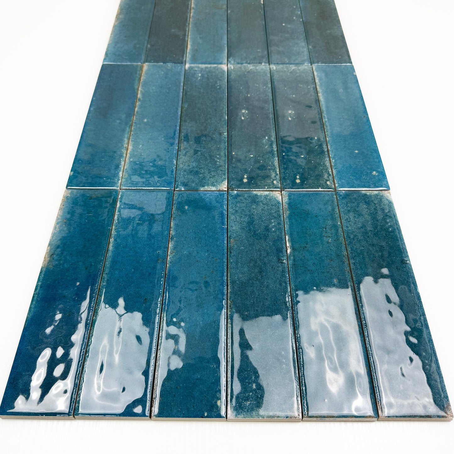Himalayan Serenity Series Sapphire Blue Glossy Porcelain Artisanal Tile