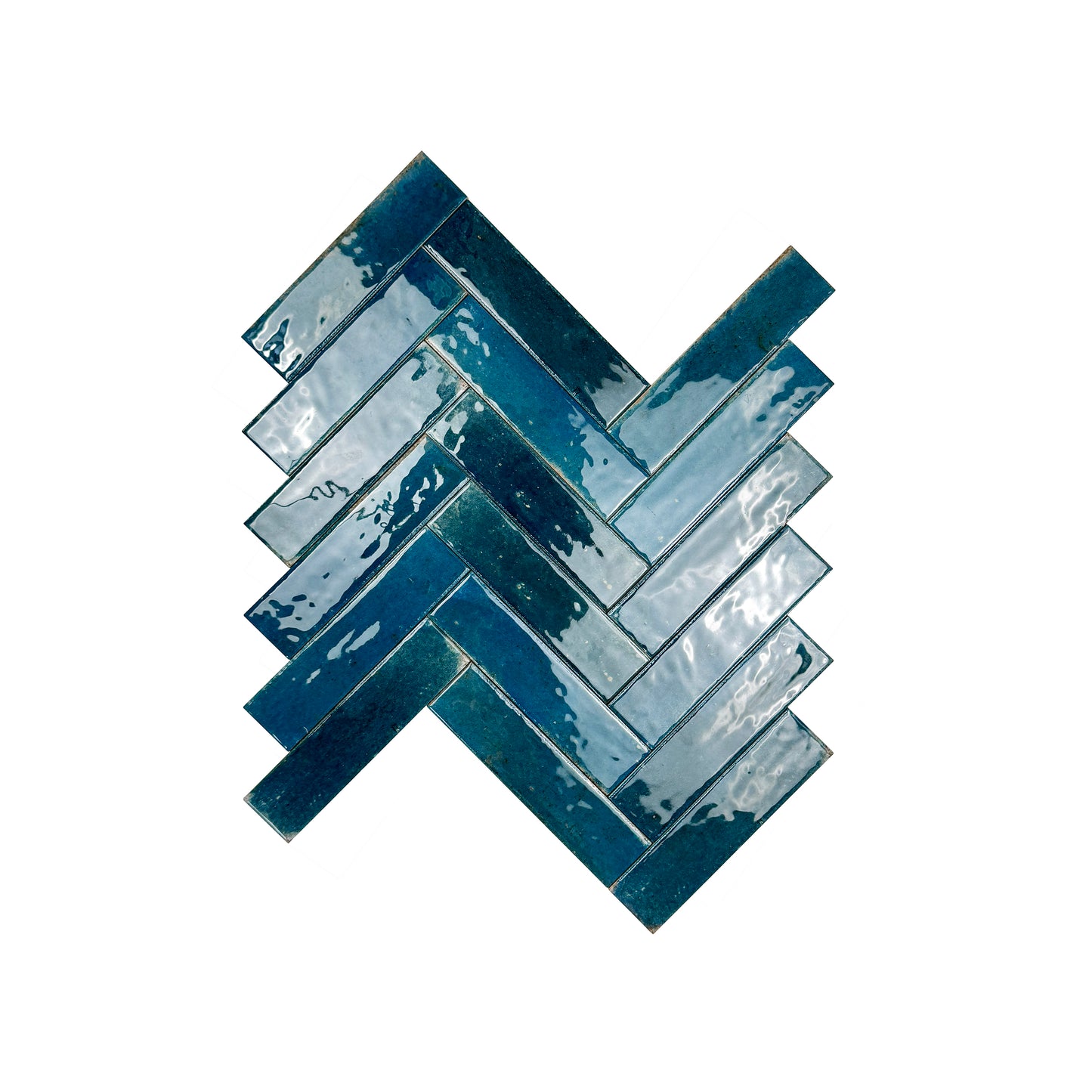 Himalayan Serenity Series Sapphire Blue Glossy Porcelain Artisanal Tile