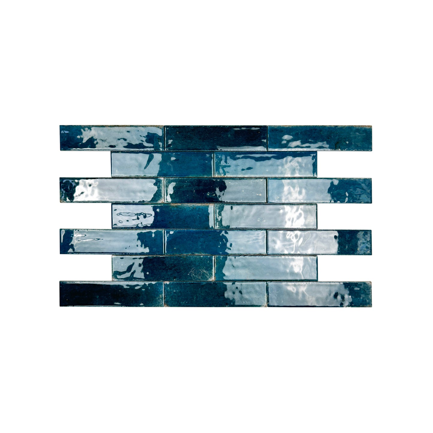 Himalayan Serenity Series Sapphire Blue Glossy Porcelain Artisanal Tile