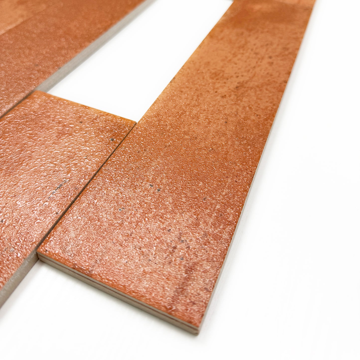 Lustre Vintage Caramel Brown Matte Ceramic Artisanal Tile