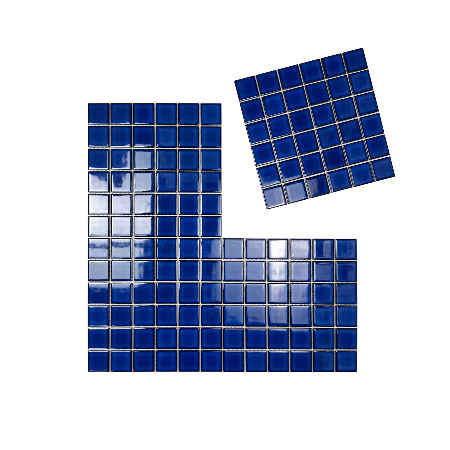 Zen Navy Blue Crystalline Glazed Porcelain Mosaic