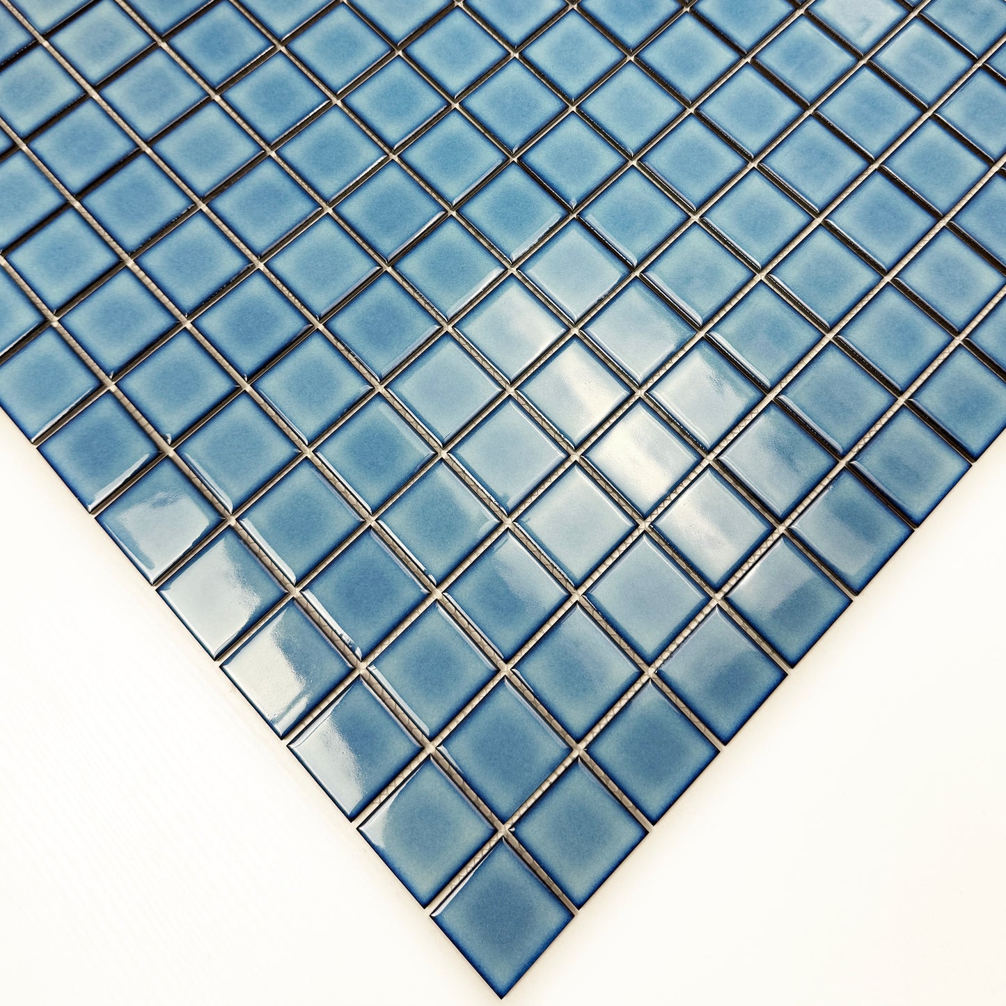 Zen Azure Blue Crystalline Glazed Porcelain Mosaic