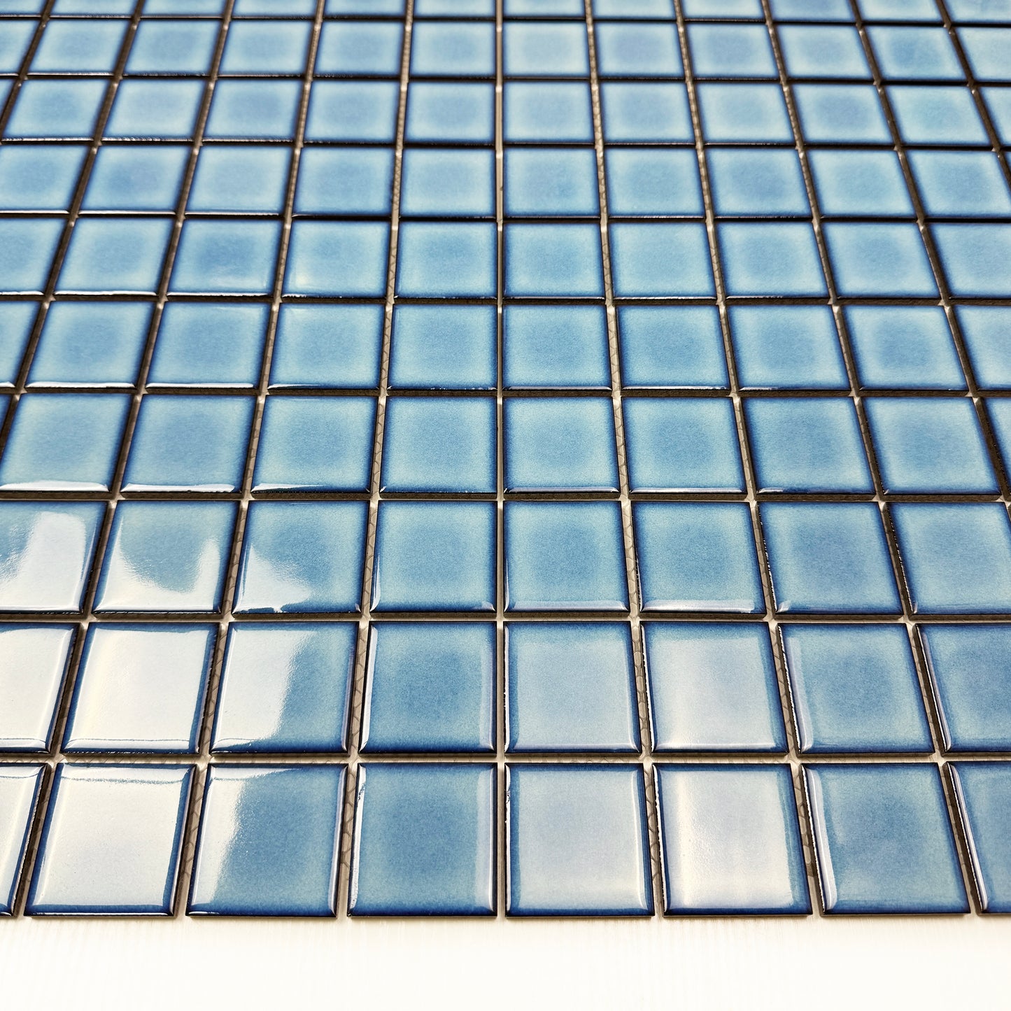 Zen Azure Blue Crystalline Glazed Porcelain Mosaic