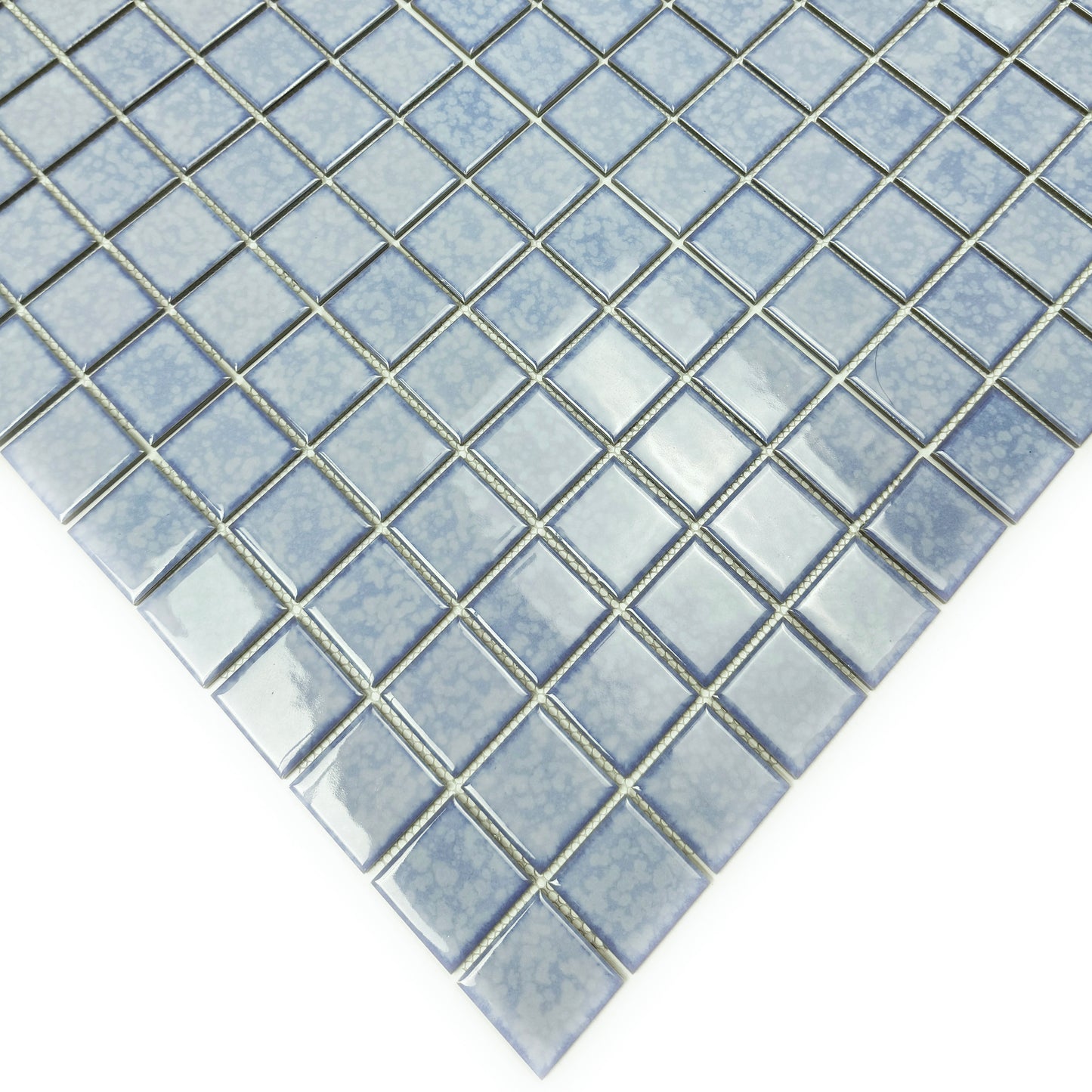 Midnight Splendor Series Sky Blue Iced Flower Texture Crystalline Glazed Porcelain Mosaic