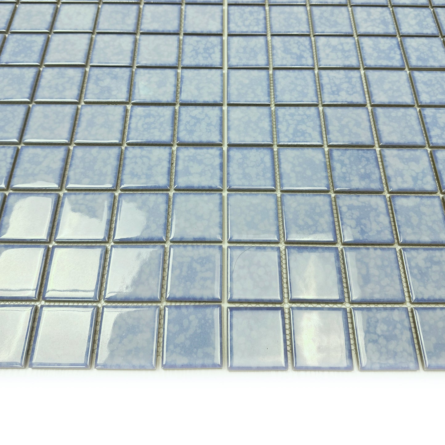 Midnight Splendor Series Sky Blue Iced Flower Texture Crystalline Glazed Porcelain Mosaic