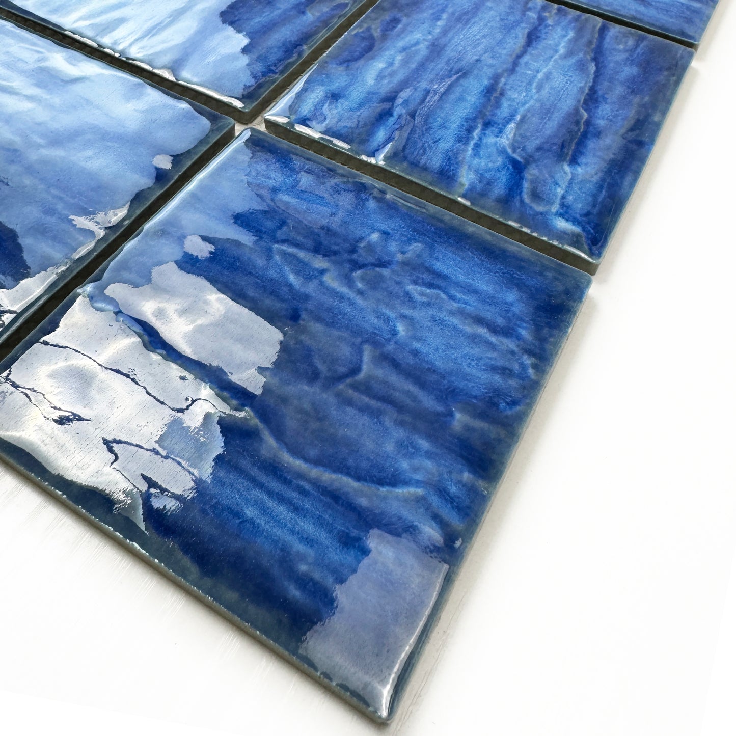 Serene Wave Baby Blue 3D Crystalline Glazed Porcelain Mosaic