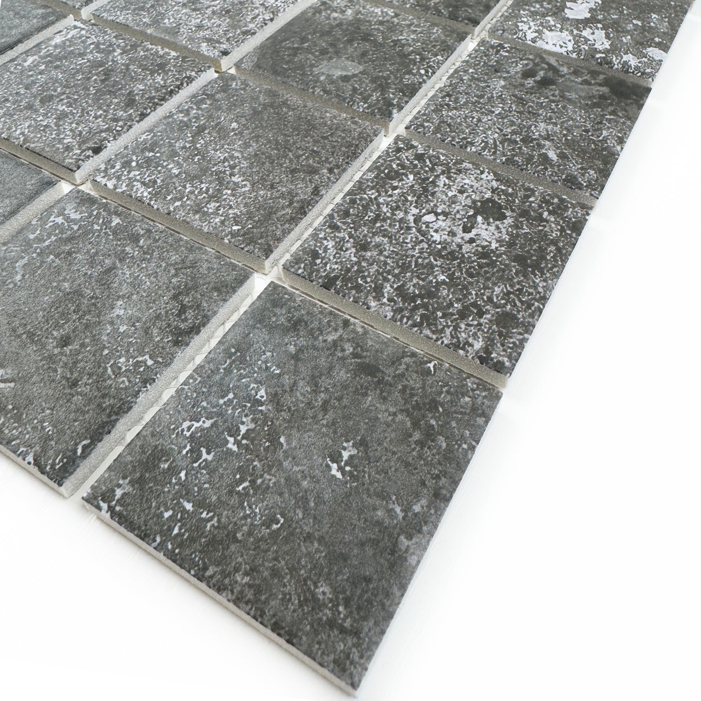 Limestone Porcelain Tile Series Grey Flat Surface Matt Porcelain Mosaic