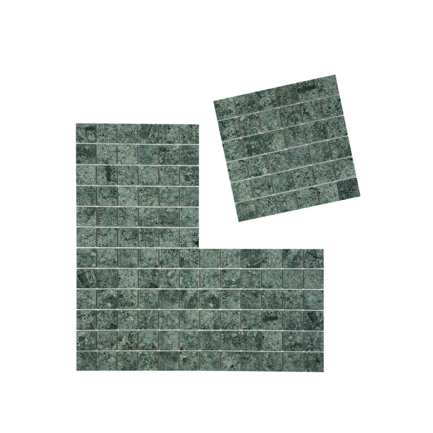 Limestone Porcelain Tile Series Green Flat Surface Matt Porcelain Mosaic