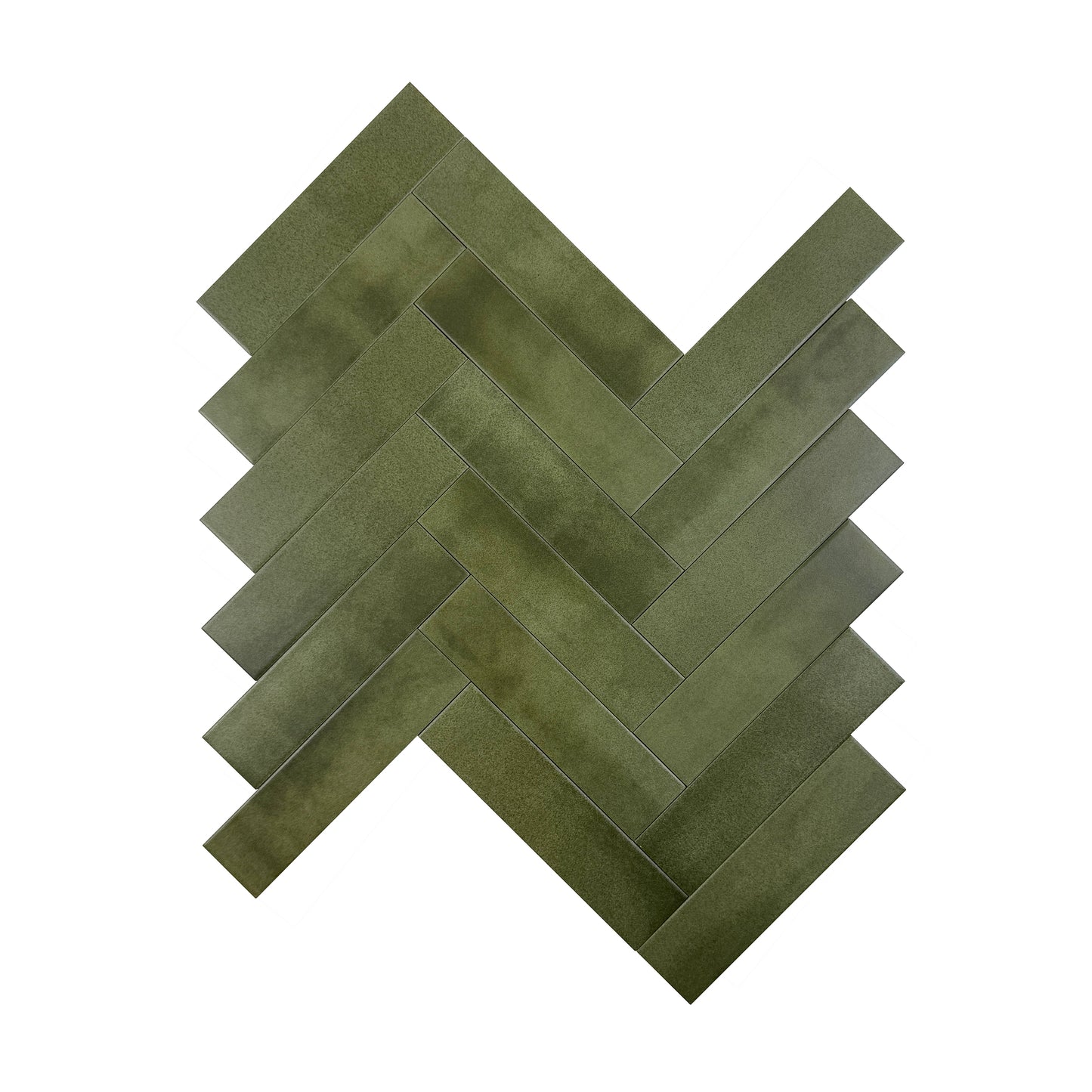 Amalfi Dawn Series Fern Green Matt Porcelain Artisanal Tile