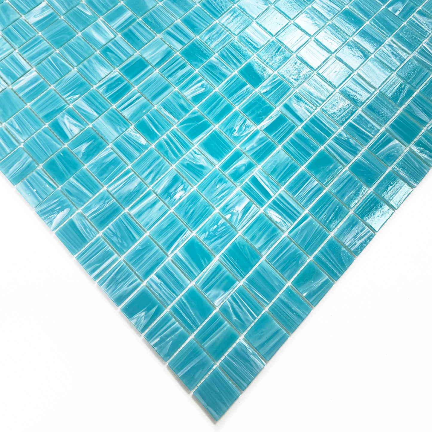 Glacial Artistry Series Cerulean Blue Cloud Hot Melt Glass Mosaic