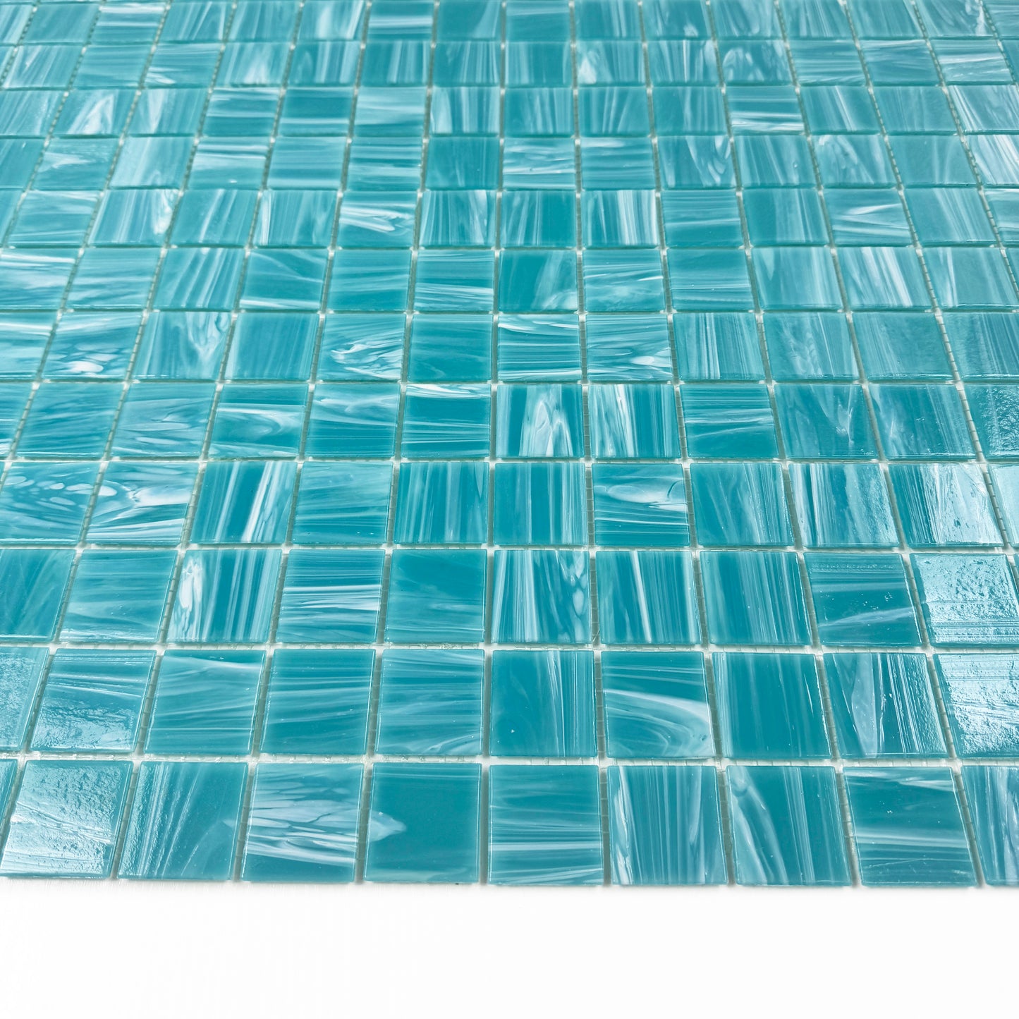 Glacial Artistry Series Cerulean Blue Cloud Hot Melt Glass Mosaic
