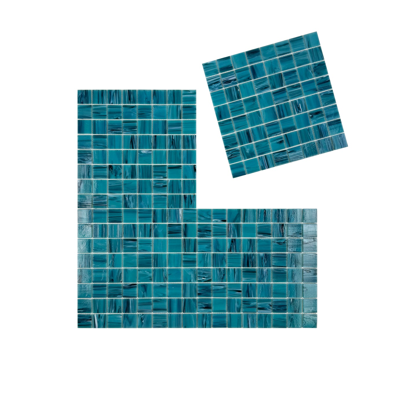 Glacial Artistry Series French Blue Cloud Hot Melt Glass Mosaic