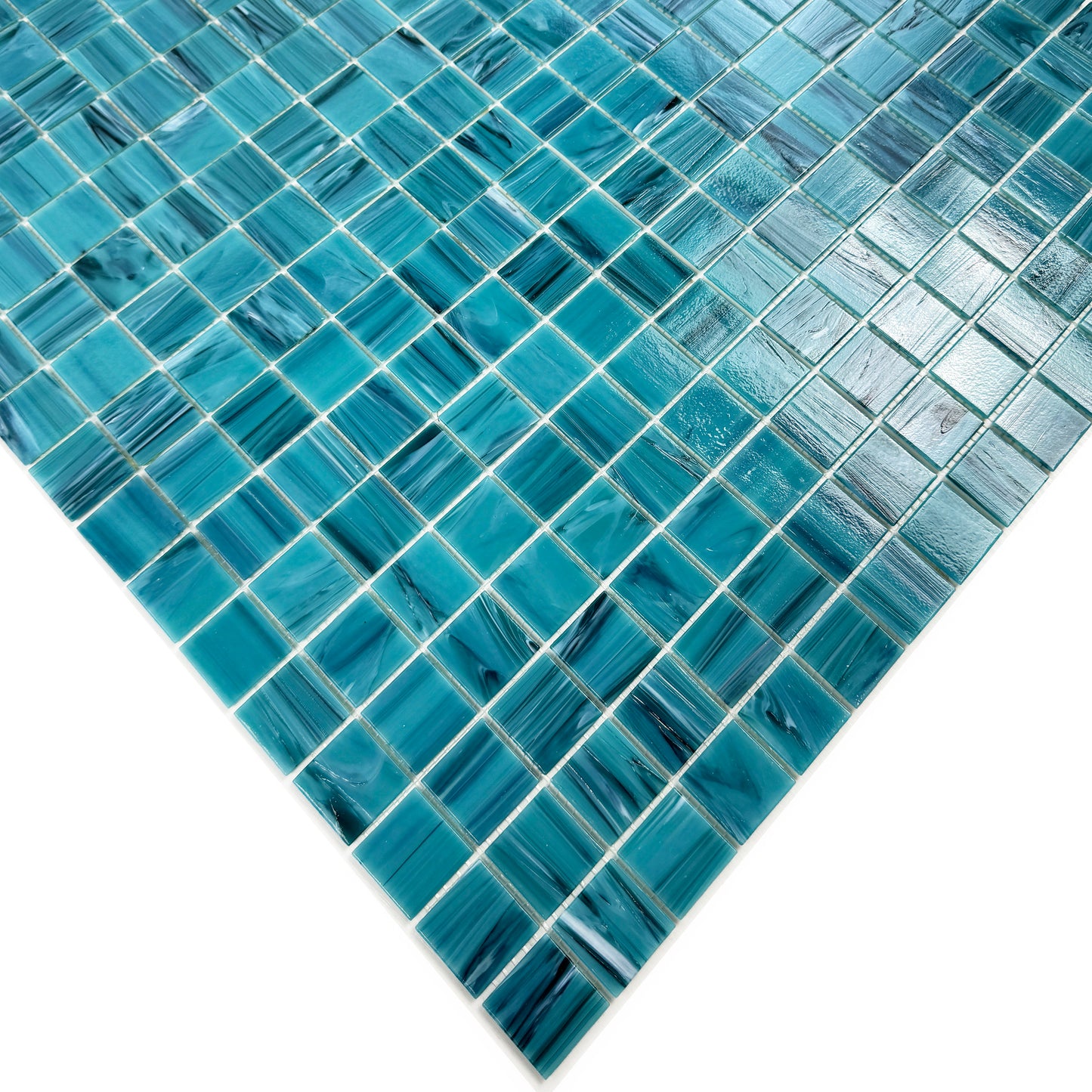 Glacial Artistry Series French Blue Cloud Hot Melt Glass Mosaic