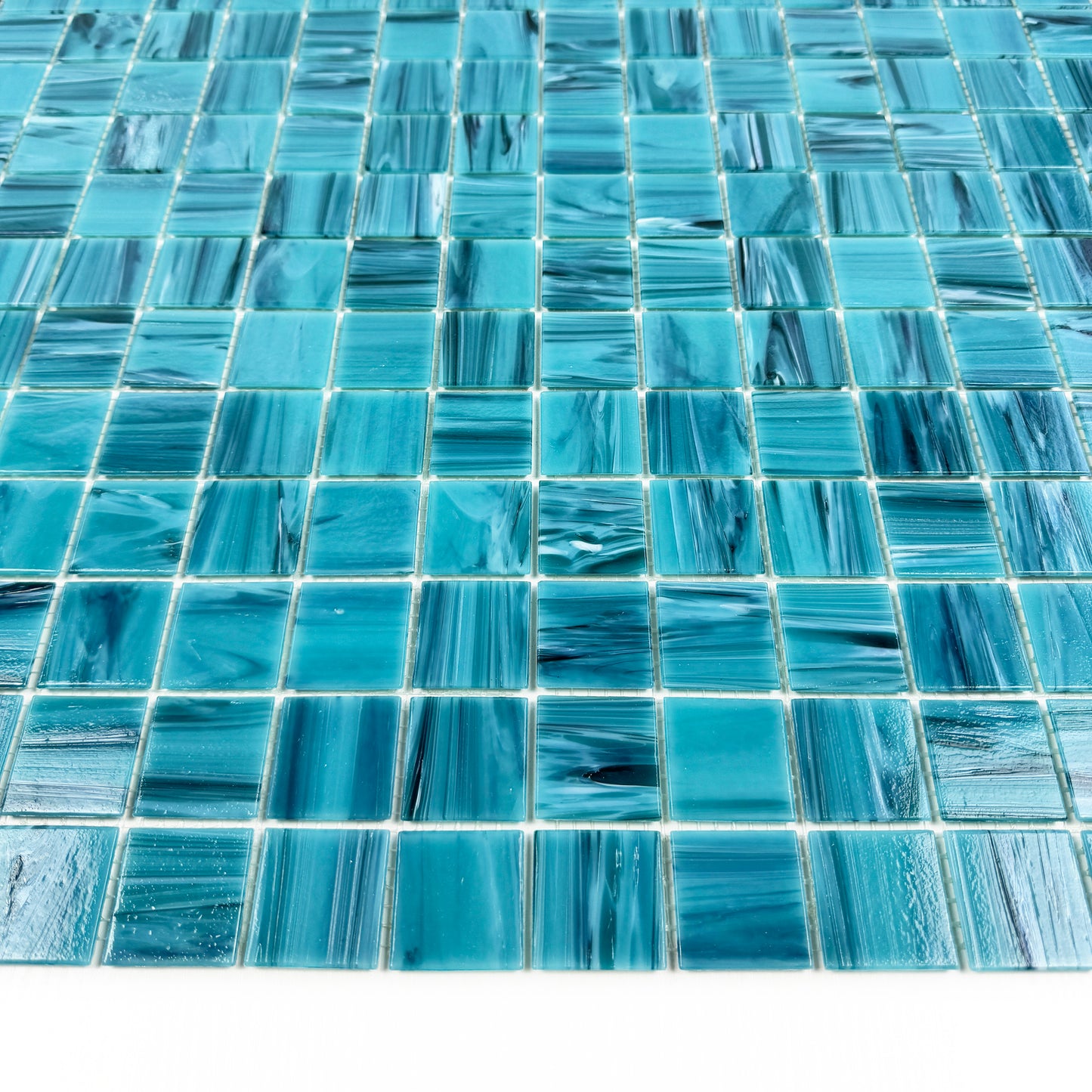 Glacial Artistry Series French Blue Cloud Hot Melt Glass Mosaic