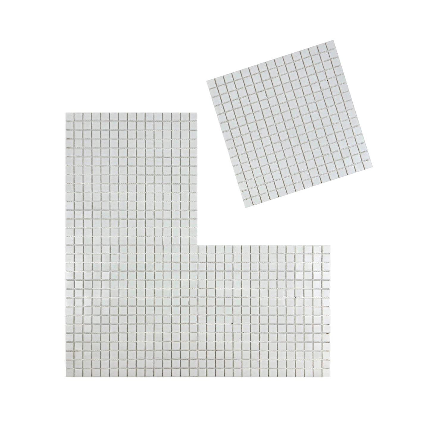 Serene Spectrum White Hot Melt Glass Mosaic