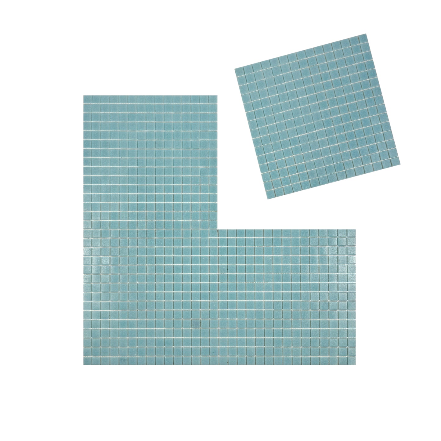 Serene Spectrum Sky Blue Hot Melt Glass Mosaic