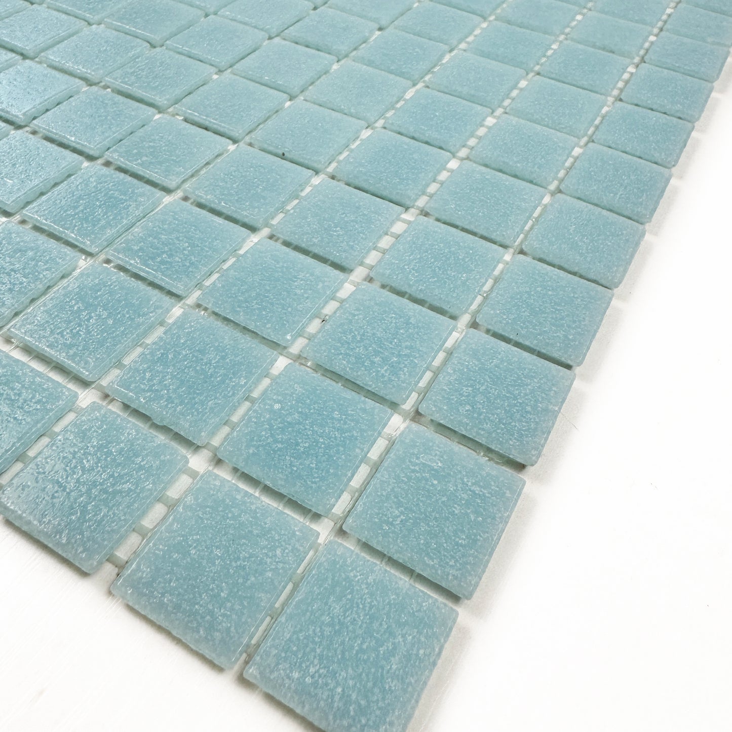 Serene Spectrum Sky Blue Hot Melt Glass Mosaic