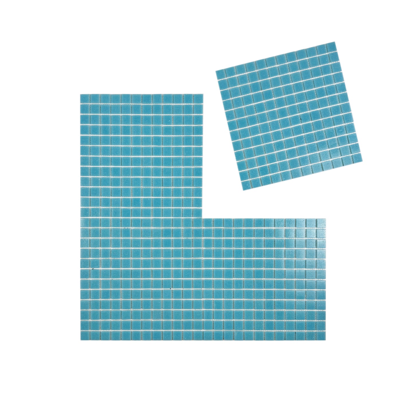 Serene Spectrum Series Sky Blue Hot Melt Glass Mosaic