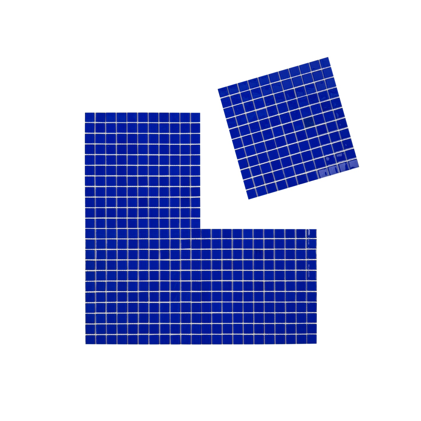 Klein Blue Crystal Glass Mosaic