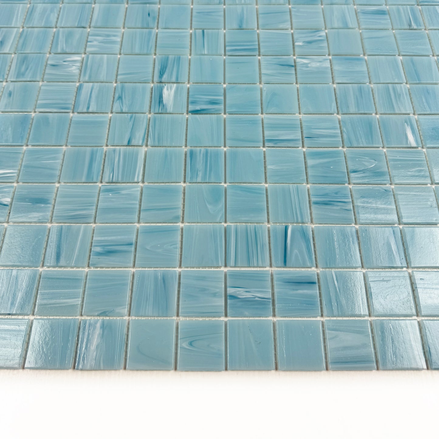 Glacial Artistry Series Sky Blue Cloud Hot Melt Glass Mosaic