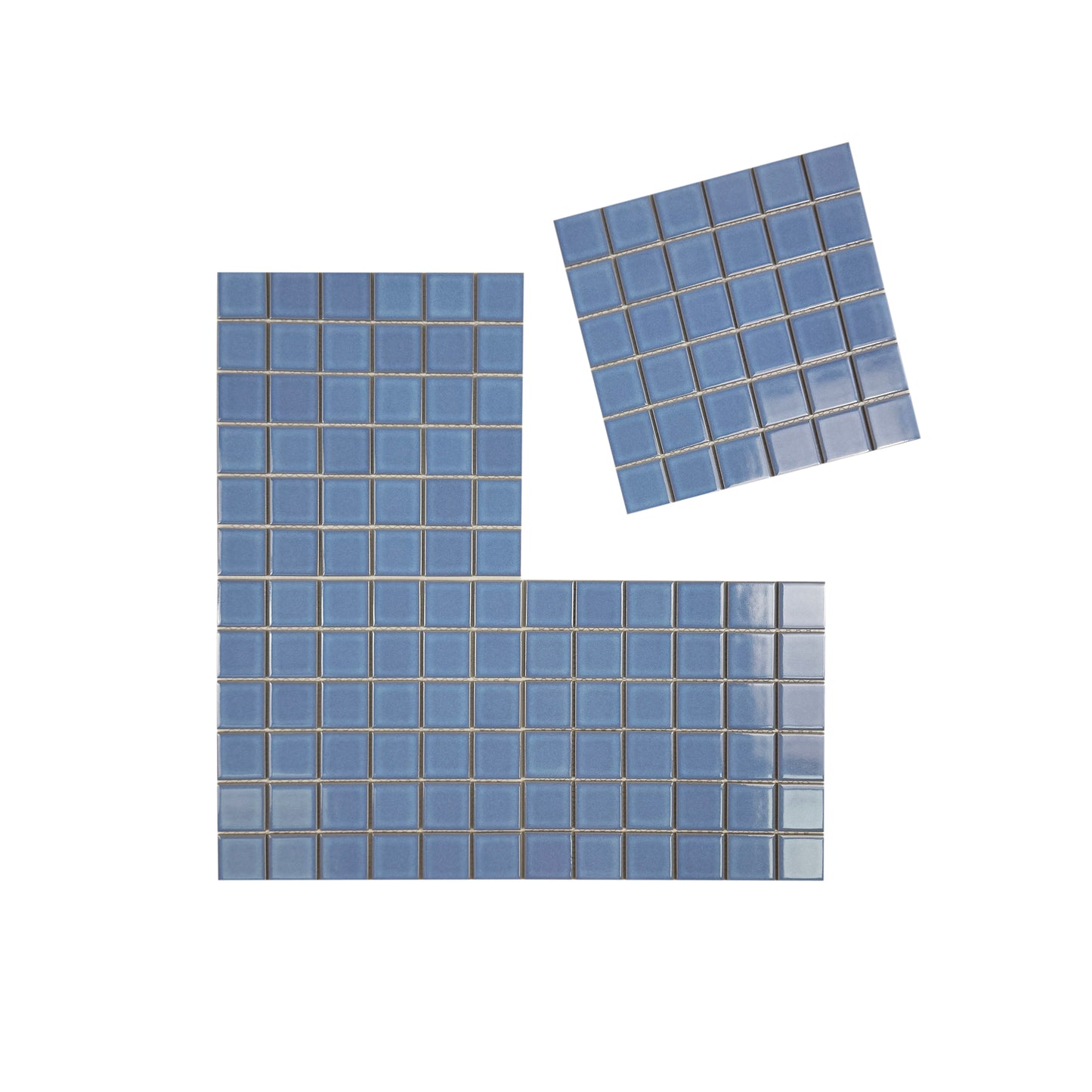 Zen Sky Blue Crystalline Glazed Porcelain Mosaic
