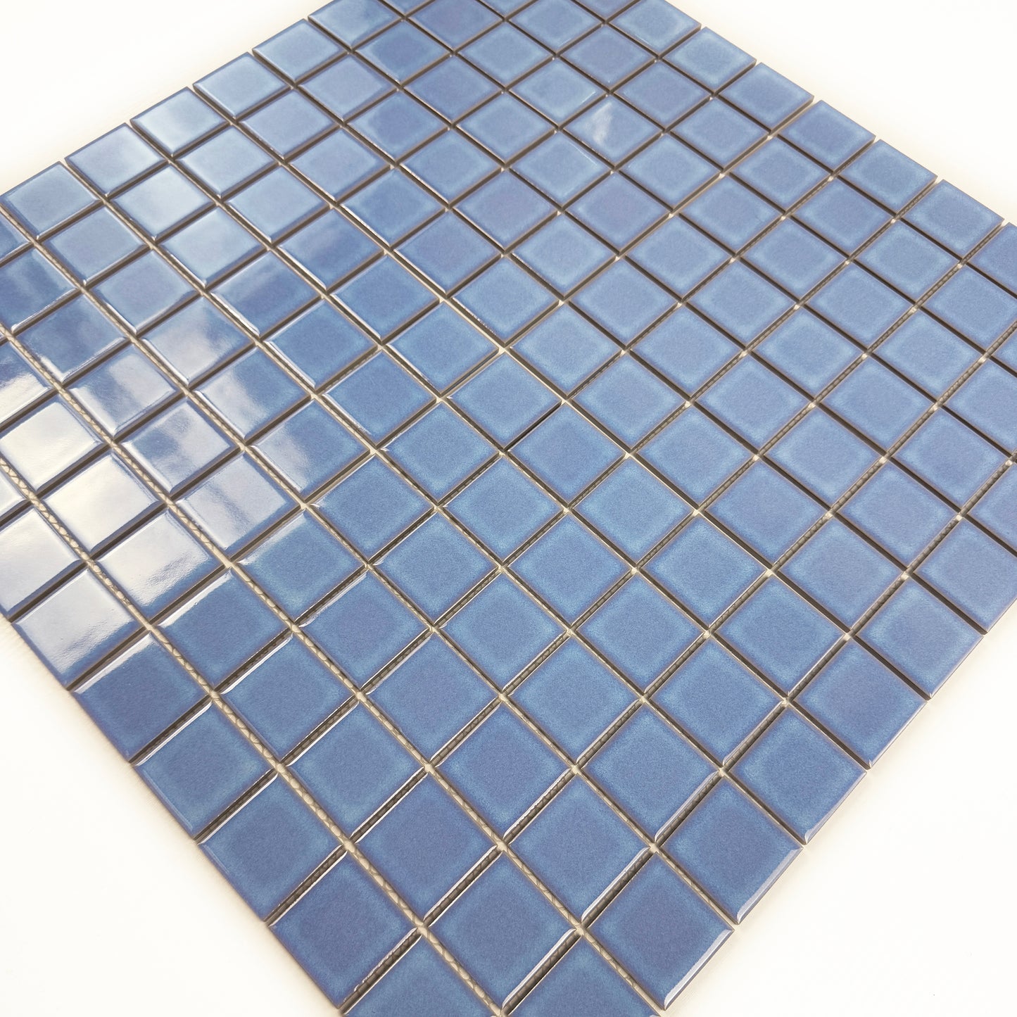 Zen Sky Blue Crystalline Glazed Porcelain Mosaic