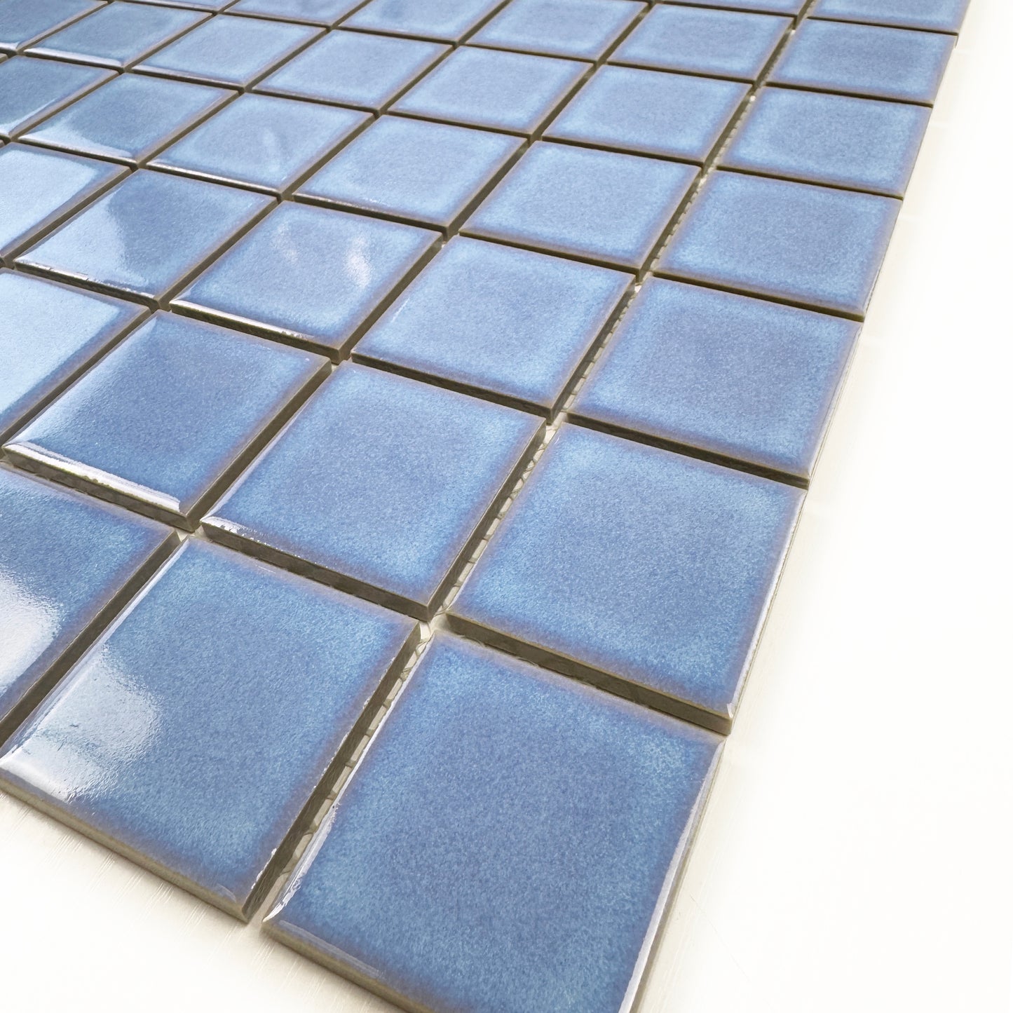 Zen Sky Blue Crystalline Glazed Porcelain Mosaic