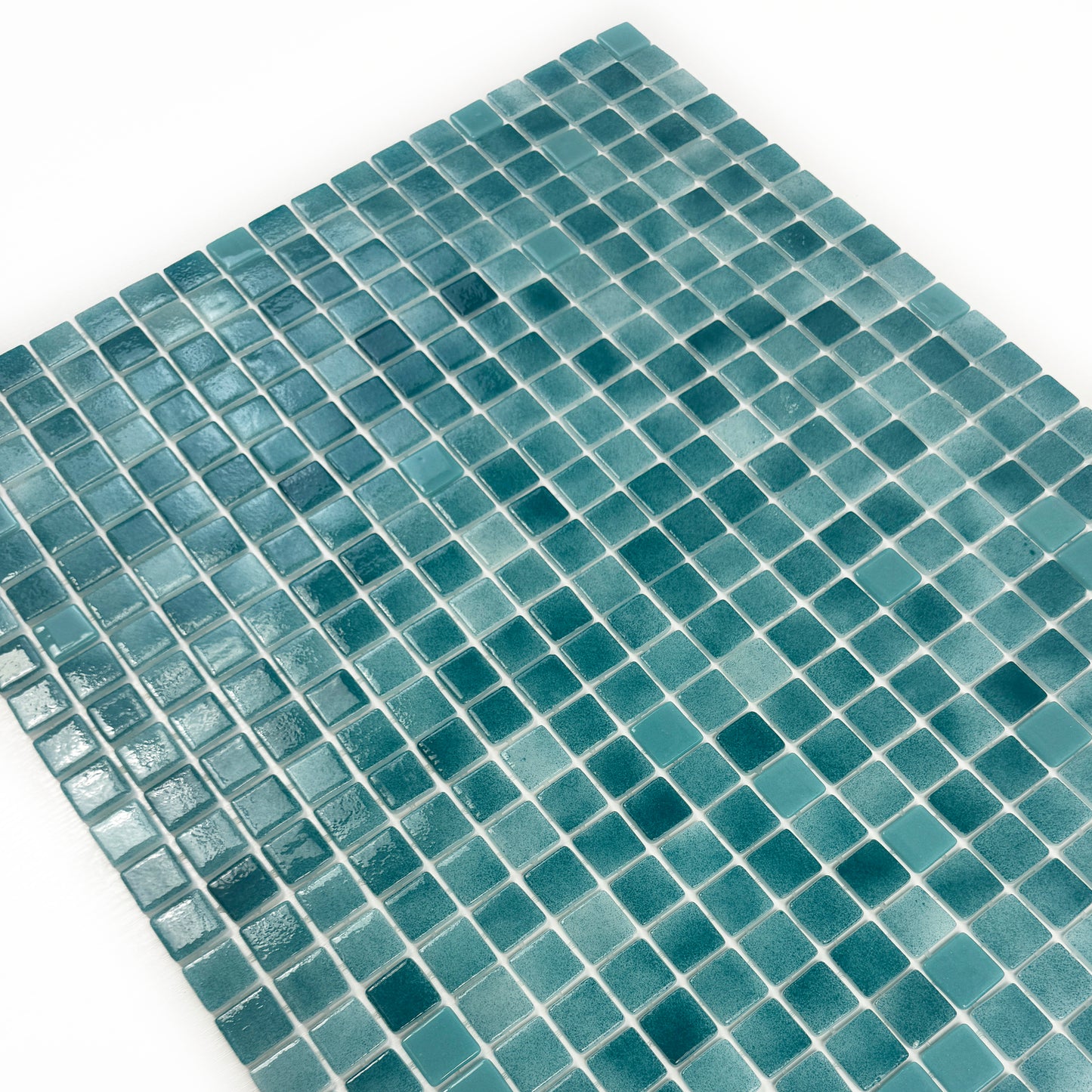 European Mosaic Series Forest Green & Flourescent Green Mixed Flourescent Glass Mosaic