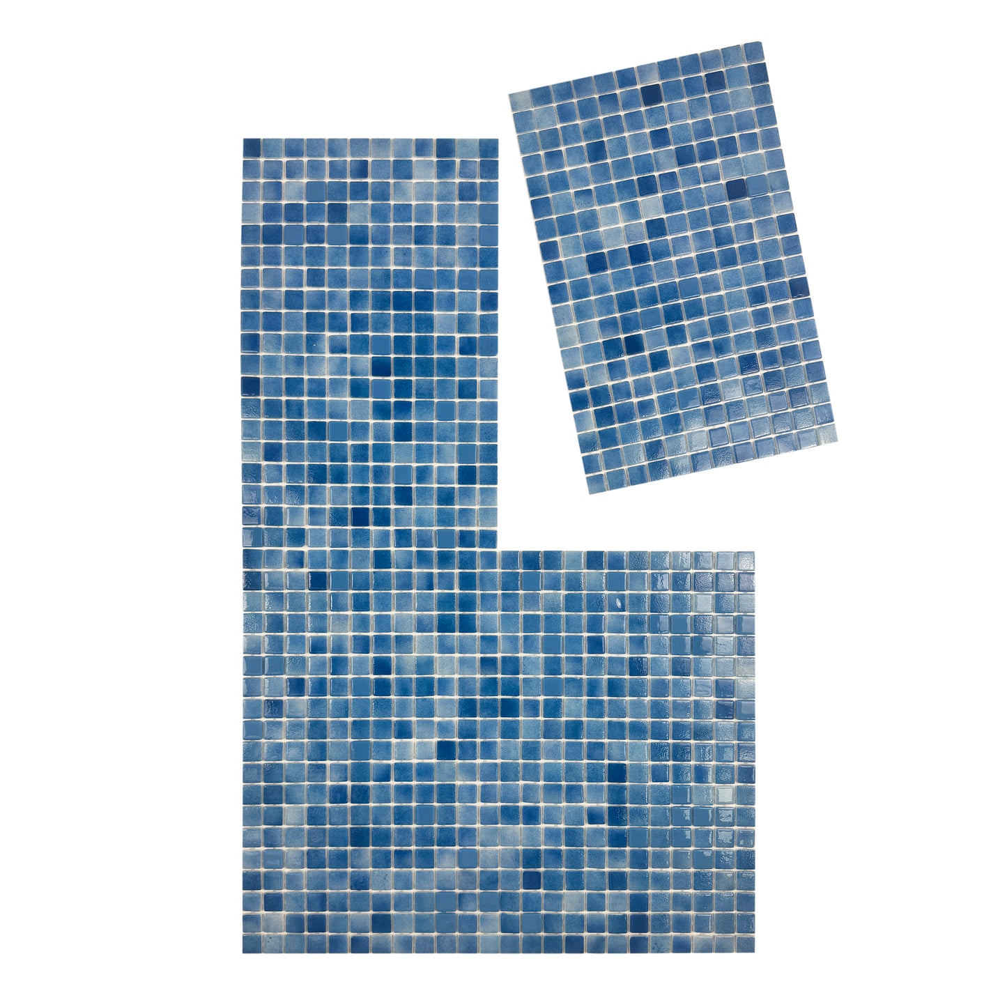European Mosaic Series Light Blue Recycled Glass Mosaic