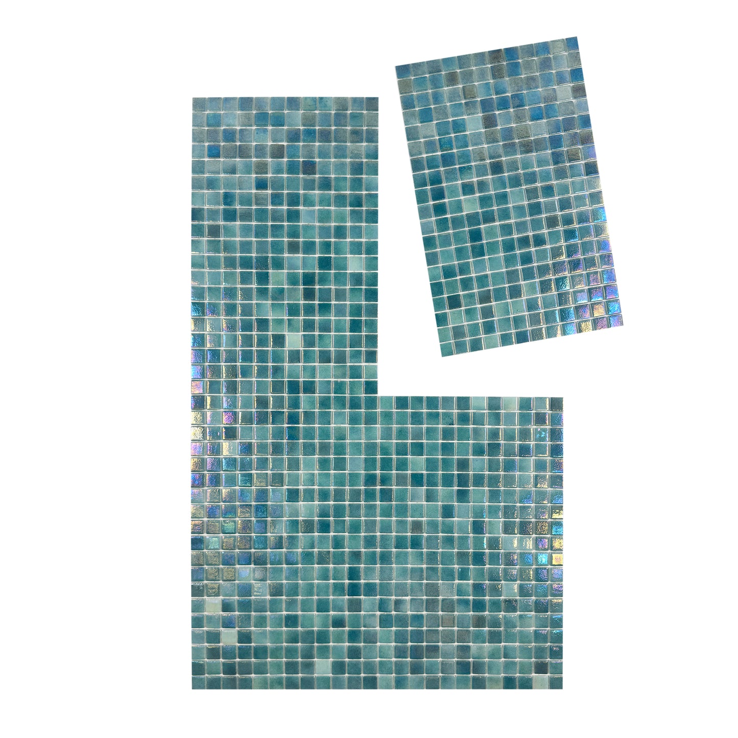 European Mosaic Series Green Iridescent Recycled Glass Mosaic