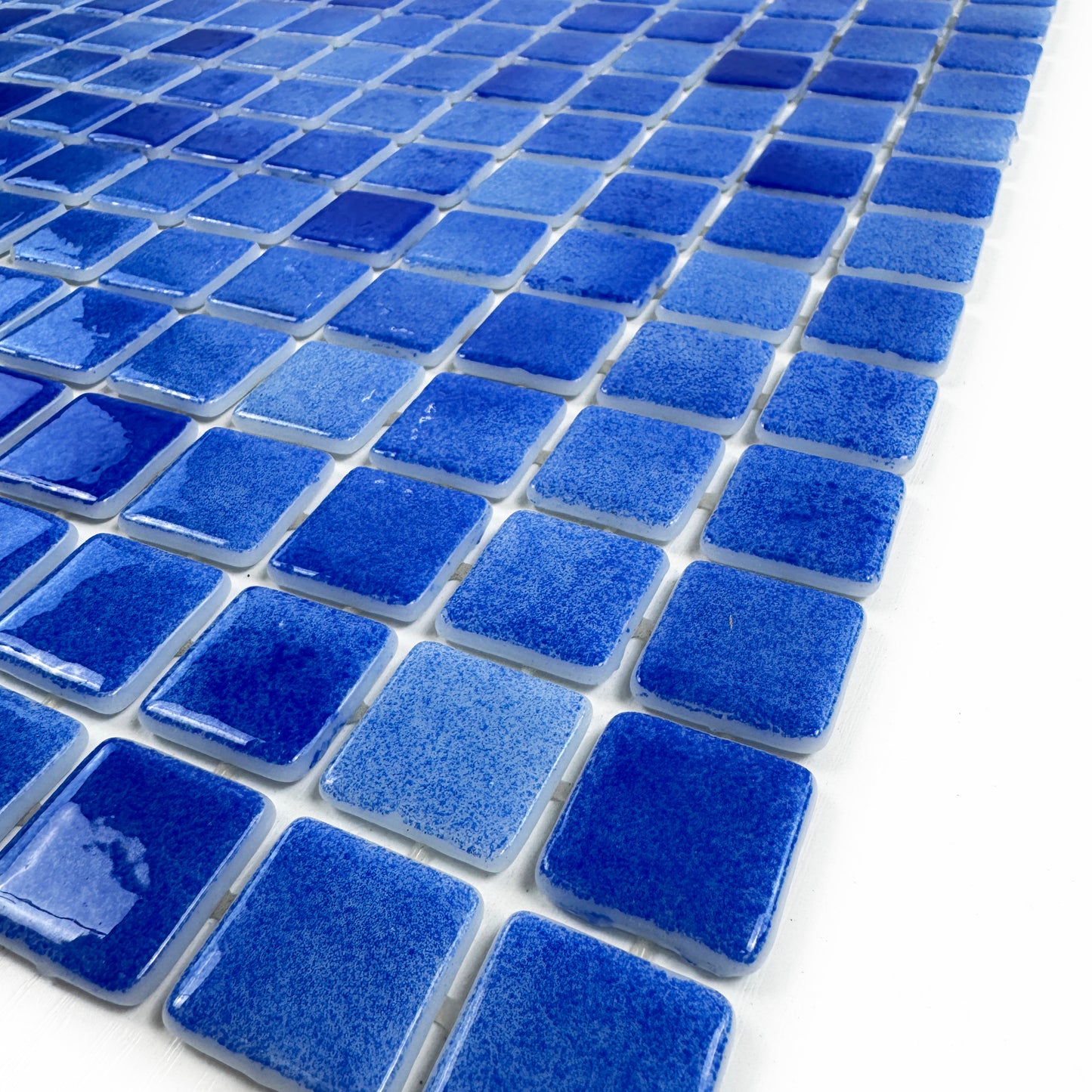European Mosaic Series French Blue Recycled Glass Mosaic