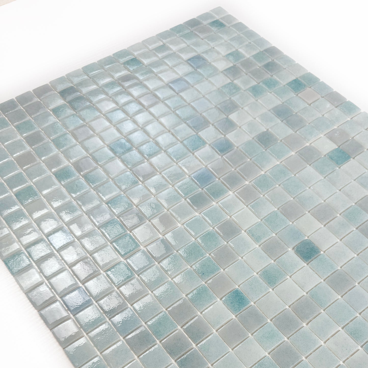 European Mosaic Series Baby Blue Recycled Glass Mosaic