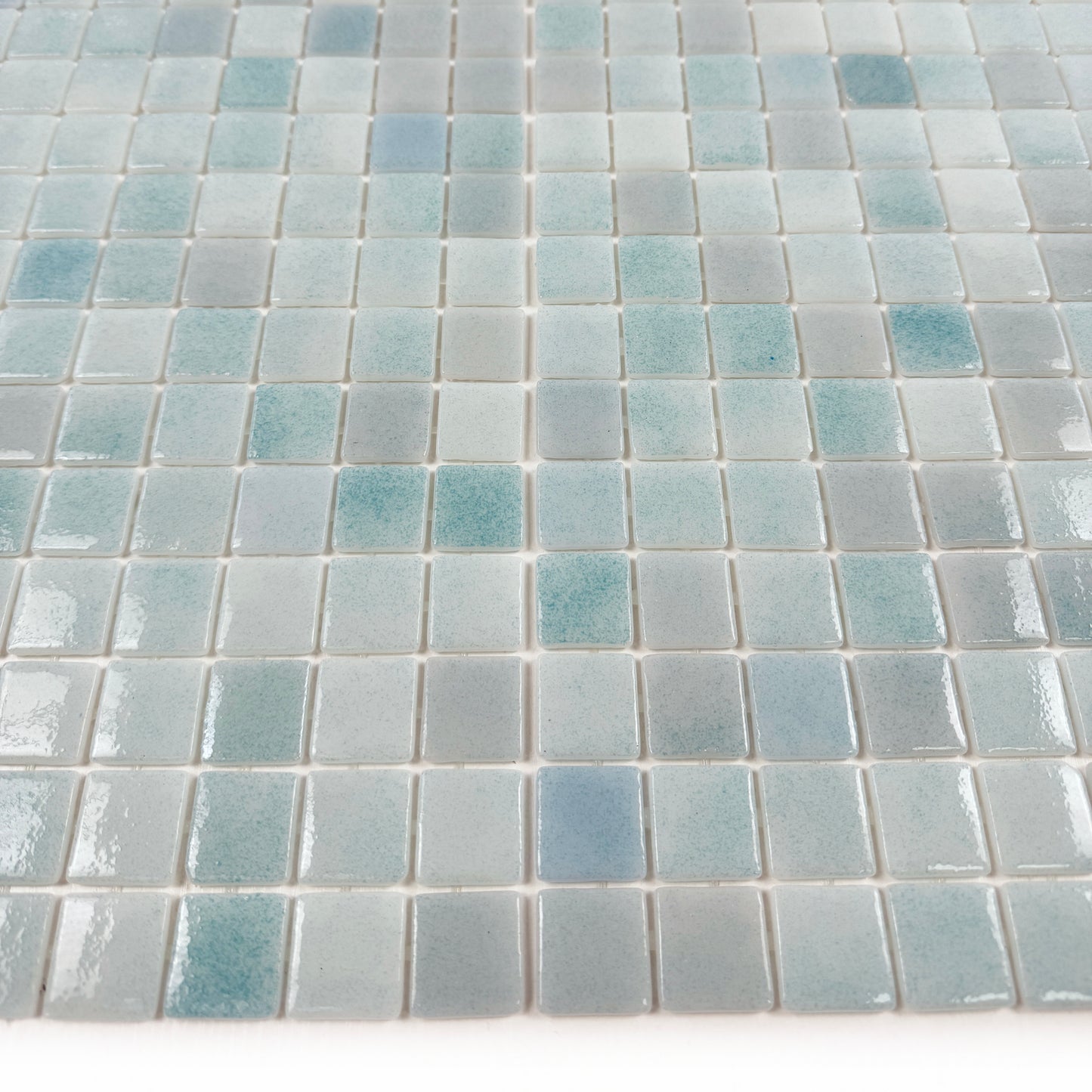 European Mosaic Series Baby Blue Recycled Glass Mosaic