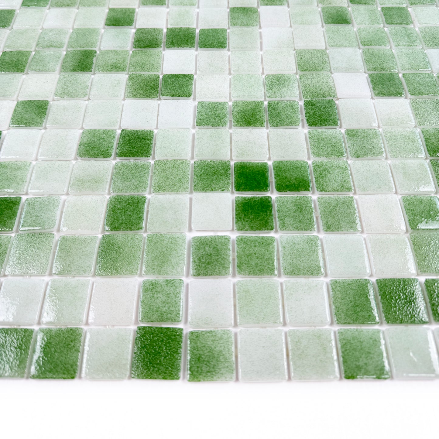 European Mosaic Series Olive Green Recycled Glass Mosaic