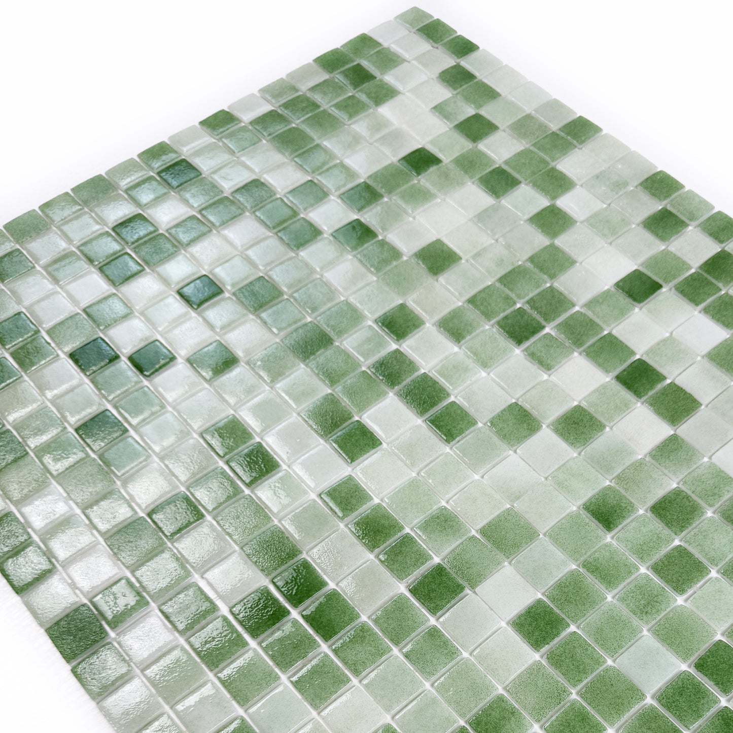 European Mosaic Series Olive Green Recycled Glass Mosaic