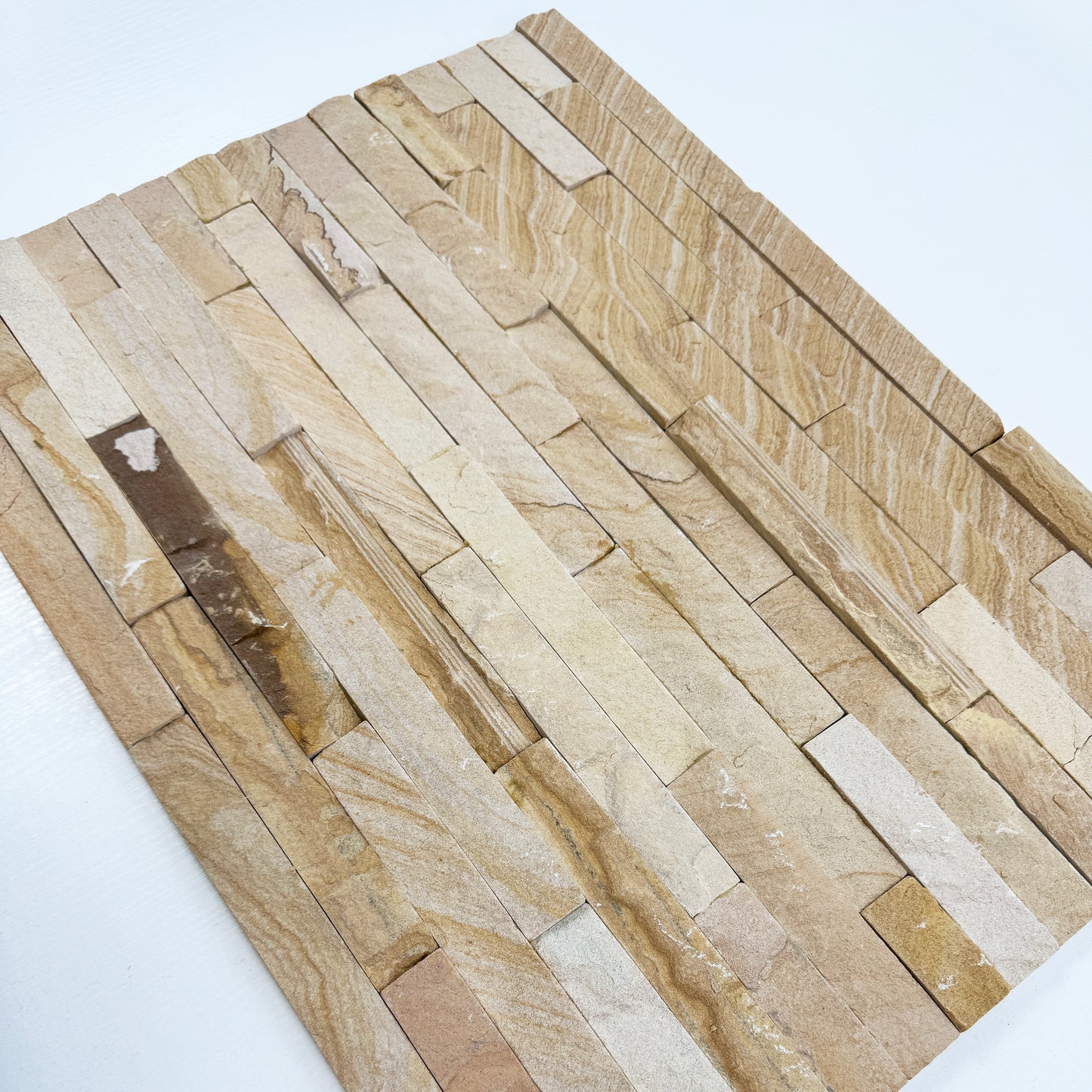 Luxe Aura series Light Fawn Split Teakwood Sandstone Wall Cladding