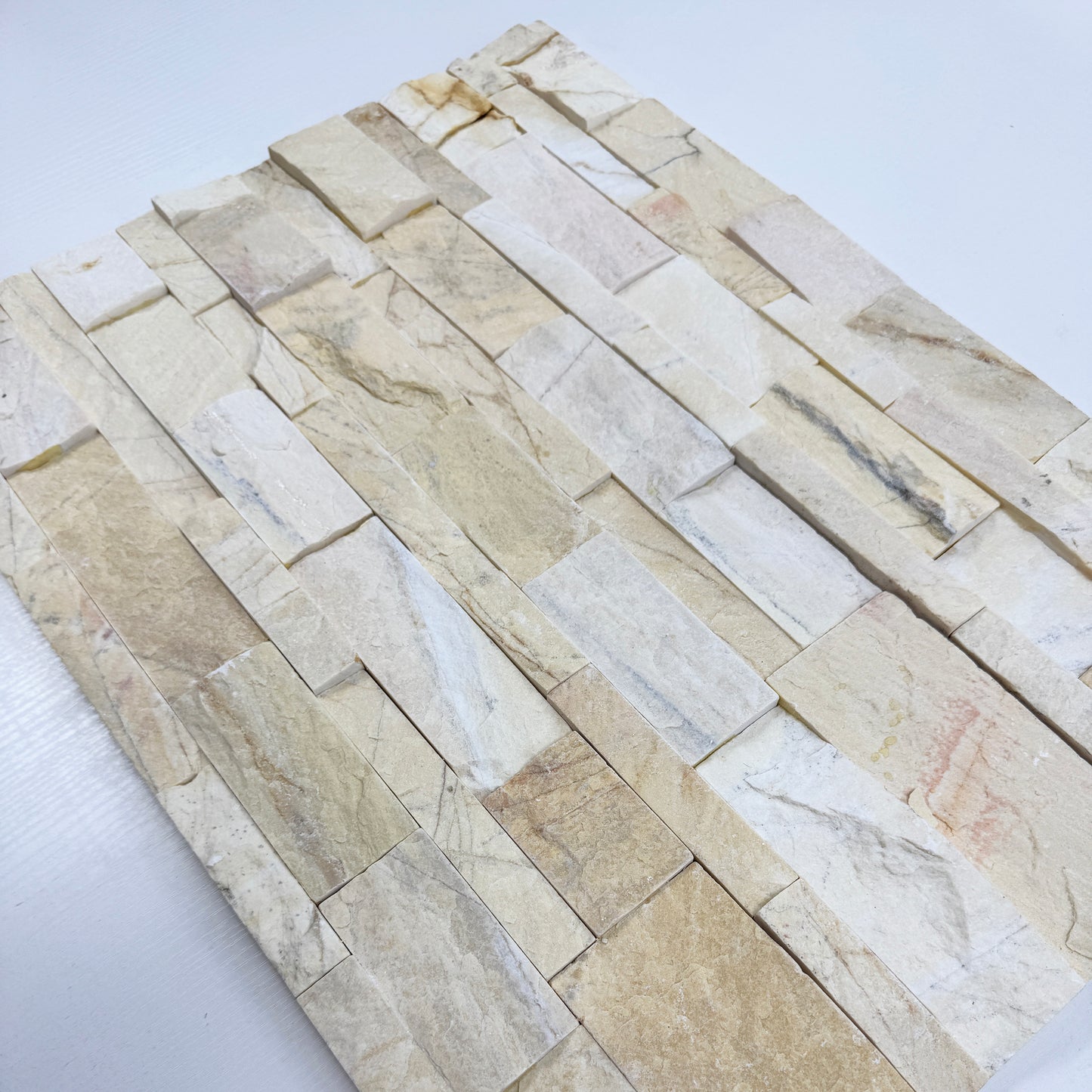 Luxe Aura series Light Goldenrod Mixed Size Split Marble Wall Cladding