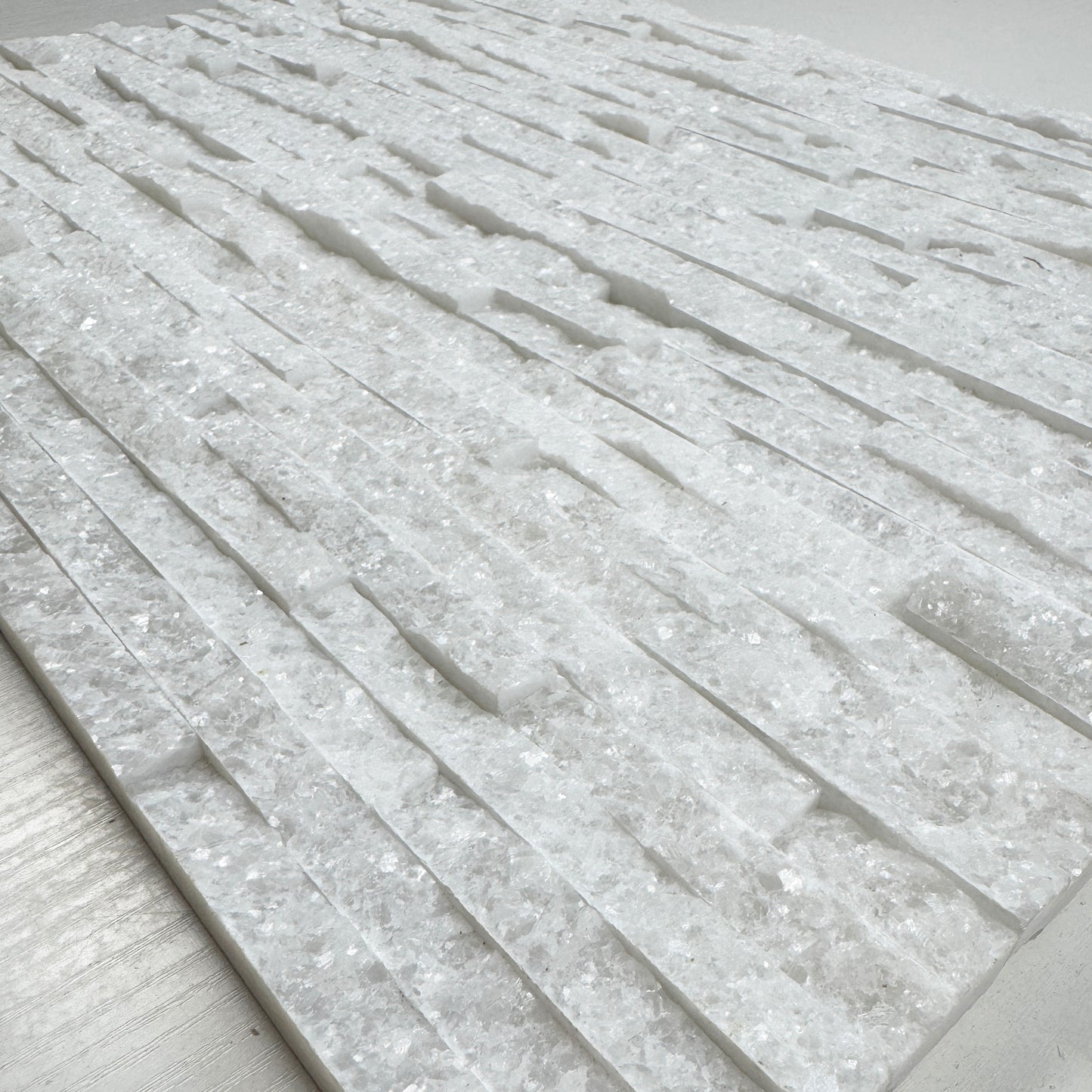Twilight Stream Series Crystal White Split Marble Wall Cladding
