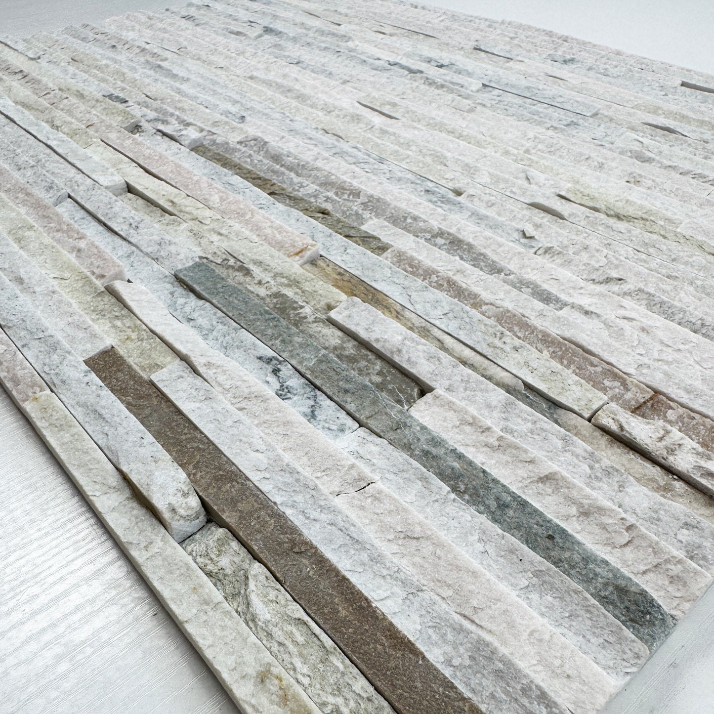 Twilight Stream Series P014 Pink & Saga Green & Hunter Green& Cotton White Mixed Flat Slate Wall Cladding